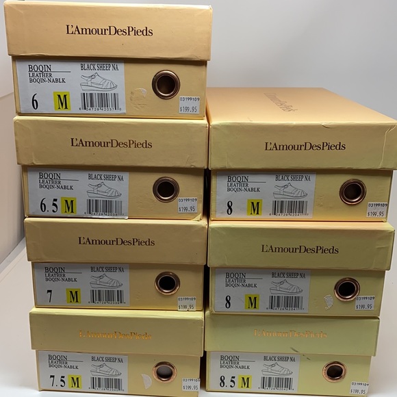 L’Amour Des Pieds Boqin black sheep leather sandals - Picture 8 of 8